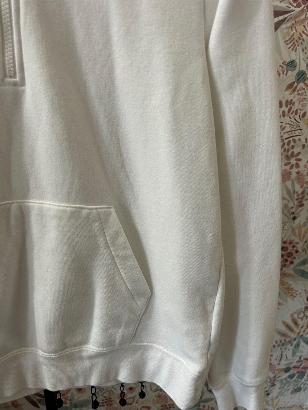 Women's Nike Sportswear Club Fleece Quarter-Zip Sweatshirt White Size Small - Picture 4 of 6